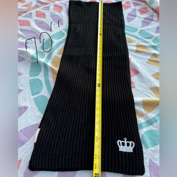 Juicy couture scarf NWOT black - Picture 6 of 7